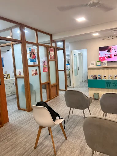 Edge Dental Care waiting area with clinical consultation doors